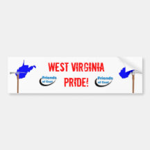West Virginia Pride Bumber Sticker Bumper Stickers