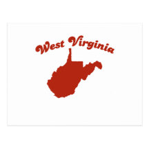WEST VIRGINIA Red State Postcard