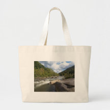 West Virginia River Scene Canvas Bags