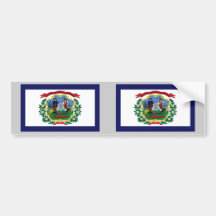 West Virginia State Flag Bumper Sticker