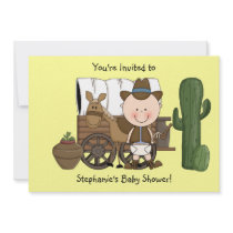 Western Baby Boy and Cow Pony - Shower or Party Personalized Invitation