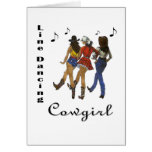 Western Country "Line Dancing Cowgirl" Card