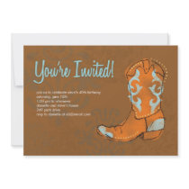 Western Cowboy Boot Invitation