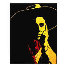 Western Cowboy In Night Shadows Party Invitation