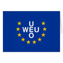 Western European Union, Panama flag Greeting Card