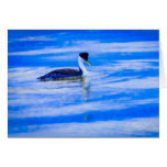 Western Grebe  (digital art) Card