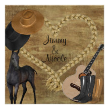 WESTERN HORSE WEDDING INVITATION