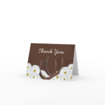Western Horseshoes and Daisies Thank You