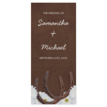 Western Horseshoes and Daisies Wedding Program rack cards