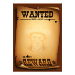 Western Invitations Wanted Poster Stationery