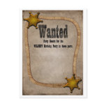 Western party Invite Post Card
