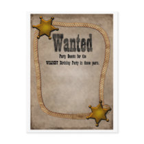 Western party Invite Post Card