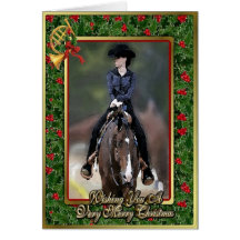 Western Pleasure Quarter Horse Christmas Card