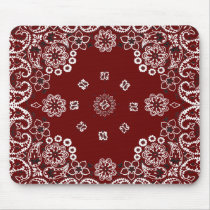 Western Red Bandanna Mousepad
