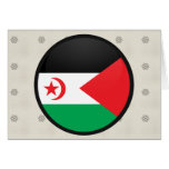 Western Sahara quality Flag Circle Cards