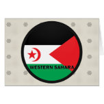 Western Sahara Roundel quality Flag Greeting Card