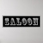 Western Saloon Sign posters