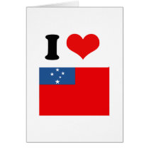 Western Samoa Flag Greeting Card