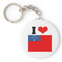 Western Samoa Flag Key Chain