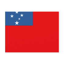 Western Samoa Flag Postcards