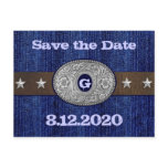 Western Save the Date Wedding Cards postcards