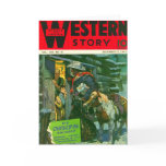Western Story 1941 Christmas magazine cover Greeting Card