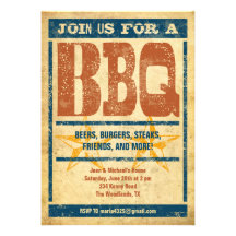 Western Style BBQ Invitations