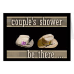 Western theme couples shower cards