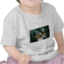 Western tiger swallowtail on pink aster  flowers tees