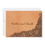 Western Tooled Wedding Invitation