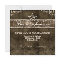 Western Vintage Grad Photo Card Beige Star
