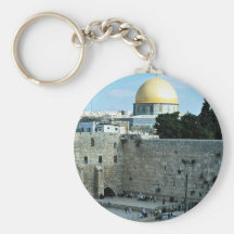 Western wall with Dome of the Rock, Jerusalem, Isr Keychain