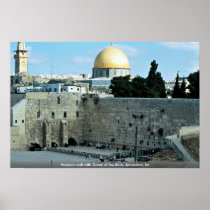 Western wall with Dome of the Rock, Jerusalem, Isr Posters