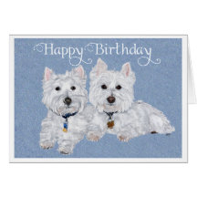Westie Birthday Card