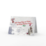 Westie Christmas Hugs and Kisses Greeting Card
