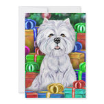 Westie Christmas Open Gifts invitations