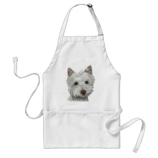 Westie dog aprons