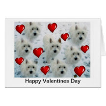 Westie Hearts Valentines Day Card