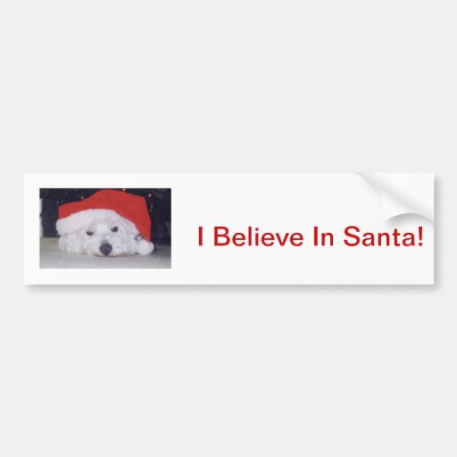 Westie in a Santa Hat Bumper Sticker