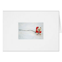 Westie in the Snow Card