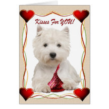 Westie Kisses For You Cards