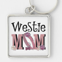 Westie MOM Key Chain