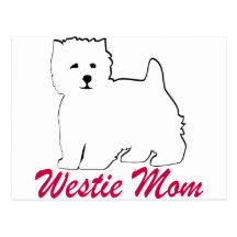 Westie Mum Post Cards