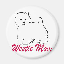 Westie Mum Refrigerator Magnets