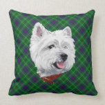 Westie on Tartan PILLOW