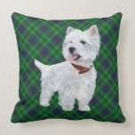 Westie on Tartan PILLOW