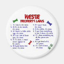 WESTIE Property Laws 2 Magnets
