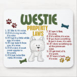 Westie Property Laws 4 mousepads