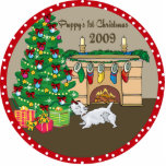 Westie Puppy's First Christmas Ornament 2009 photo sculptures