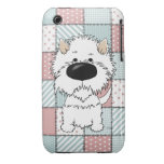 Westie Quilt Iphone 3 Case